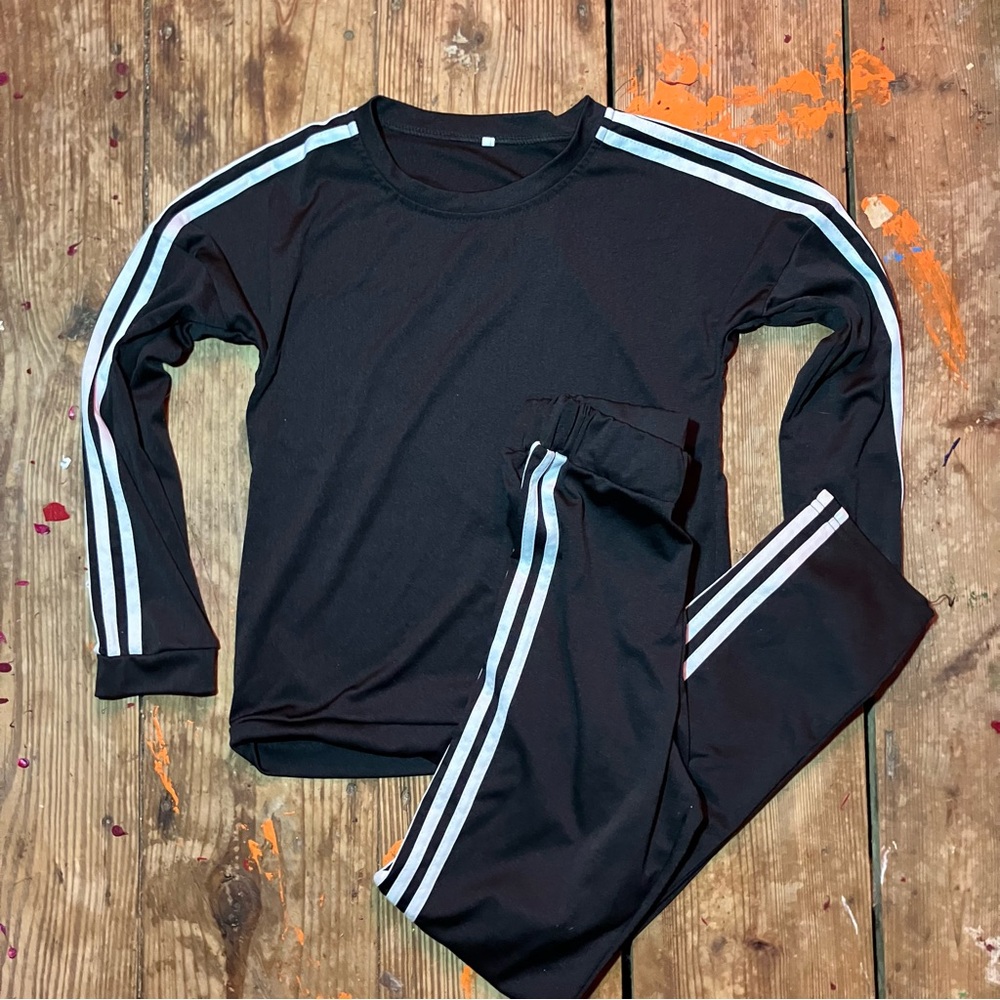 adidas Kids Black and White Matching Set